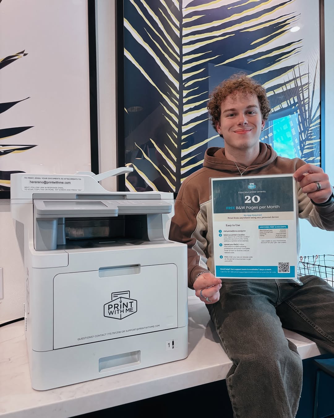 Print smarter. Stress less. \ud83d\udda8\ufe0f\n\nWith the semester kicking off this week, we wanted to highlight a resident perk you'll definitely use! Stop by the 3rd Floor Study Lounge and take advantage of our Print With Me printer. Use the email associated with your Resident Portal to get 20 FREE black & white prints every month!\n\n