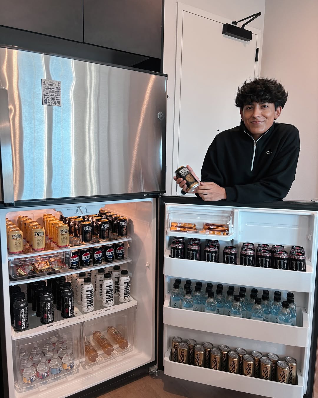 Even Our Fridge Is Celebrating the New Year \ud83e\udd42\n\nWe are ringing in the New Year with a themed model unit fridge you have to see! Featuring black, gold, and white drinks, it is the first of many monthly themes coming your way. Tours are happening now and we are leasing quickly, so don't miss your chance to check it out in person. Schedule online or call the leasing office today!\n\n