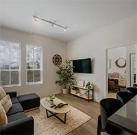 For game days and movie nights, TVs included in all apartments